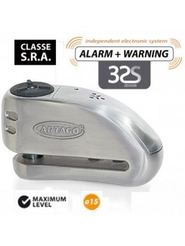 CANDADO DE DISCO CON ALARMA ARTAGO 32 S